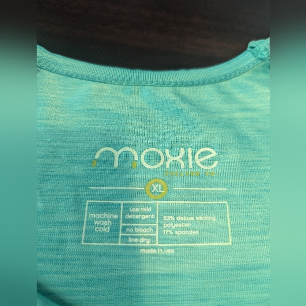 Moxie Cycling Co Cycling Jersey Tee, w/ Back Storage, Women's XL, Made in USA - Picture 2 of 5